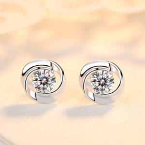 S925 Pure Silver Rose Earrings With