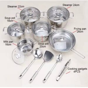 Stainless Steel Cookware Set Of 18