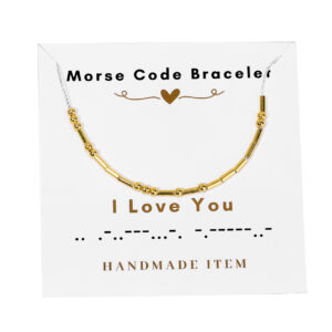Morse Code Necklace Alphanumeric Couple