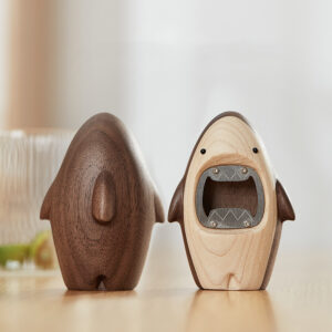 Solid Wood Shark Beer Bottle Opener